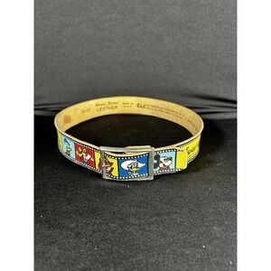 Vintage Walt Disney Mickey‎ & Friends Leather Belt 20-22 LEE